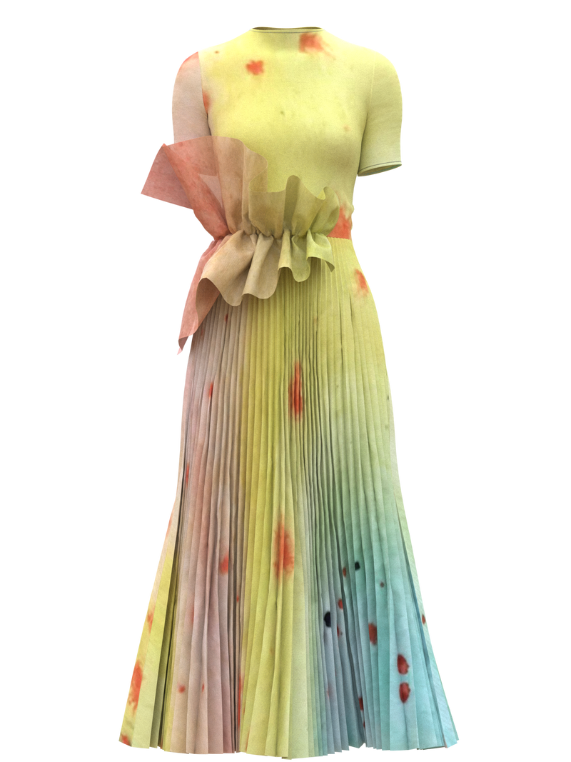 pleated dress