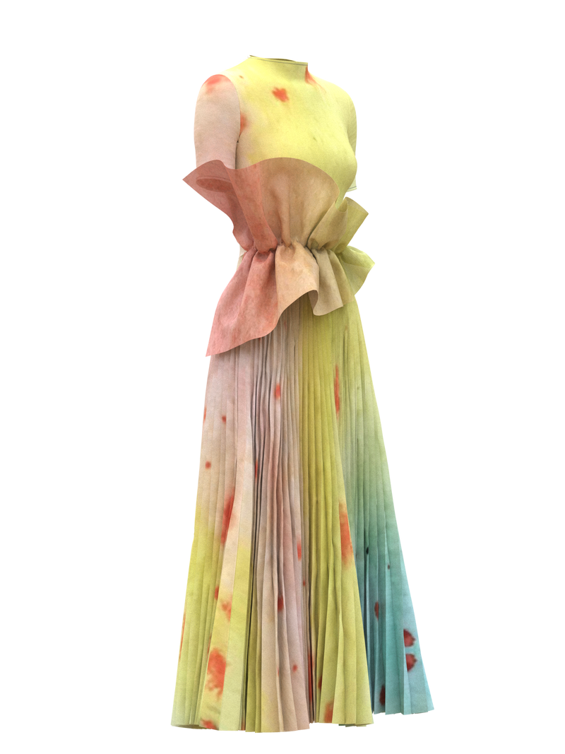 pleated dress
