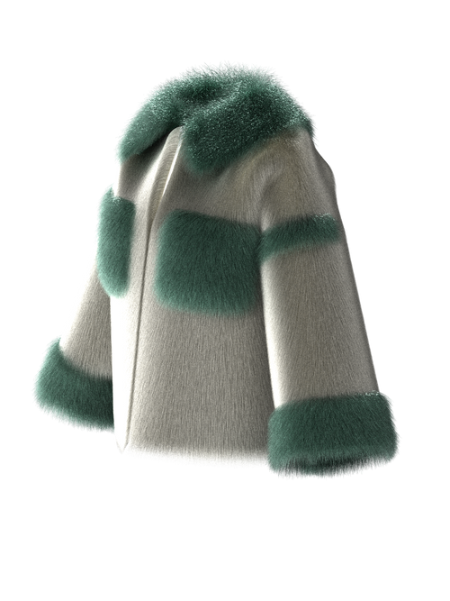 Grey Crop Furcoat
