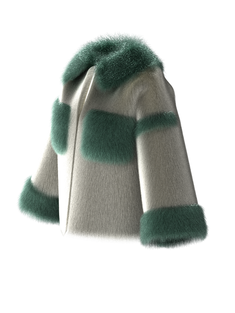 Grey Crop Furcoat