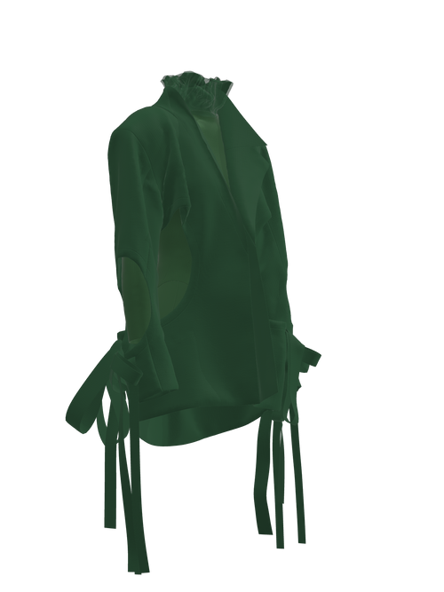 Green Ripped Jacket