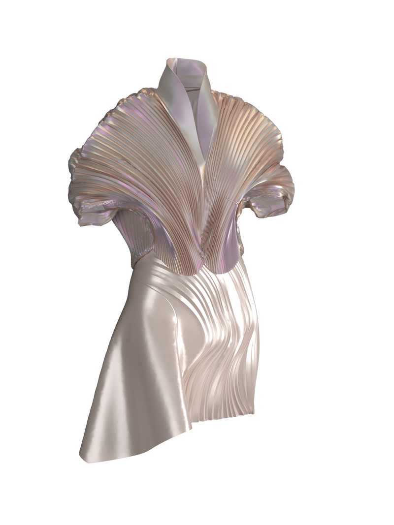Plated mini dress