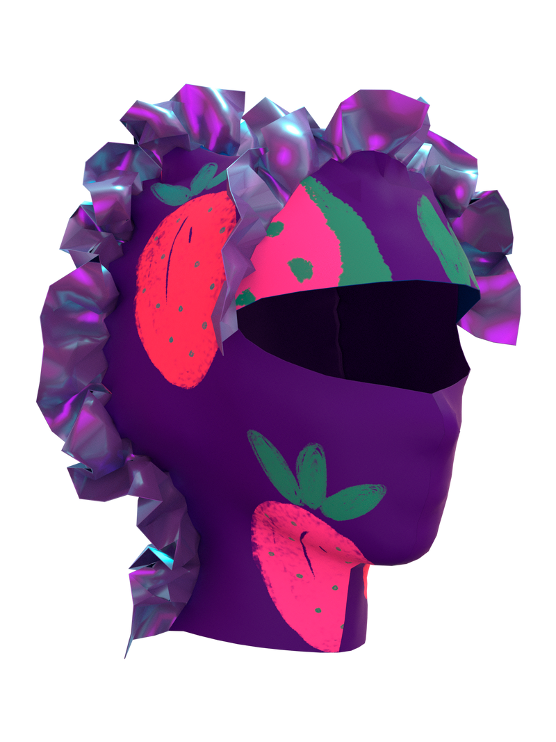 Fruit print balaclava