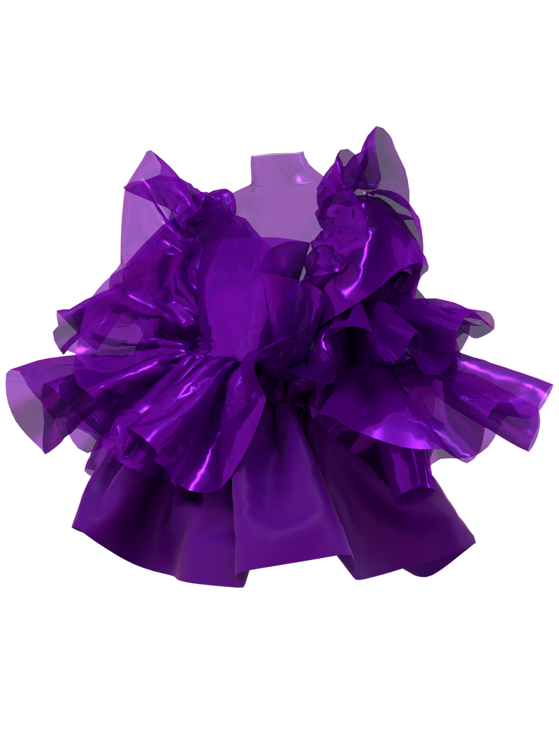 Purple ruffle dress