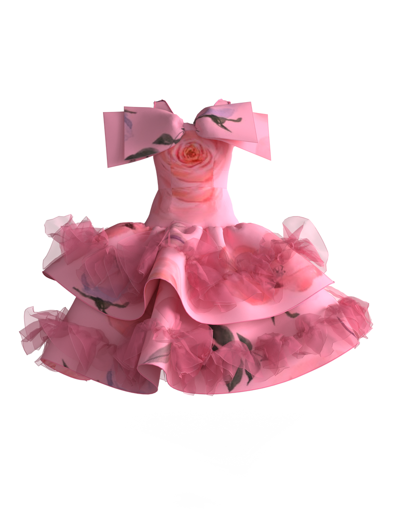 pink rose dress brand Fantasia Mini Dress Pink/Black Fashion Brand Company