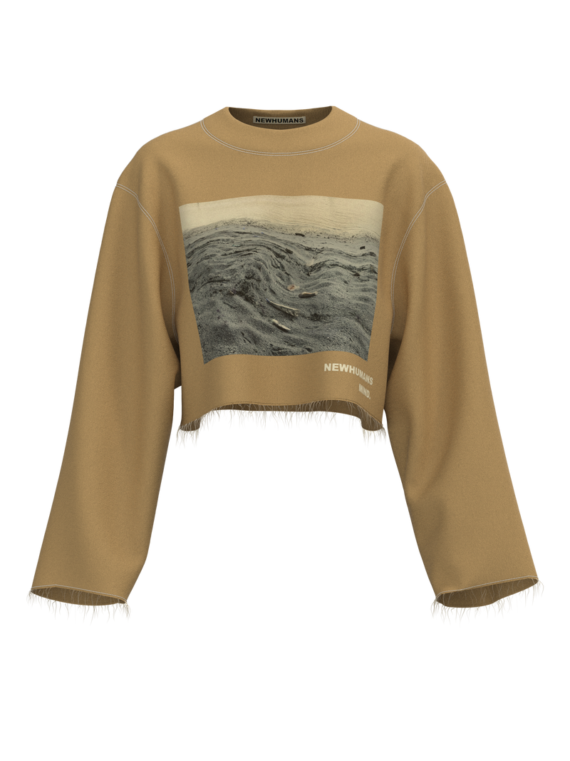 CROPPED SWEATSHIRT - “PLASTIC BEACH”