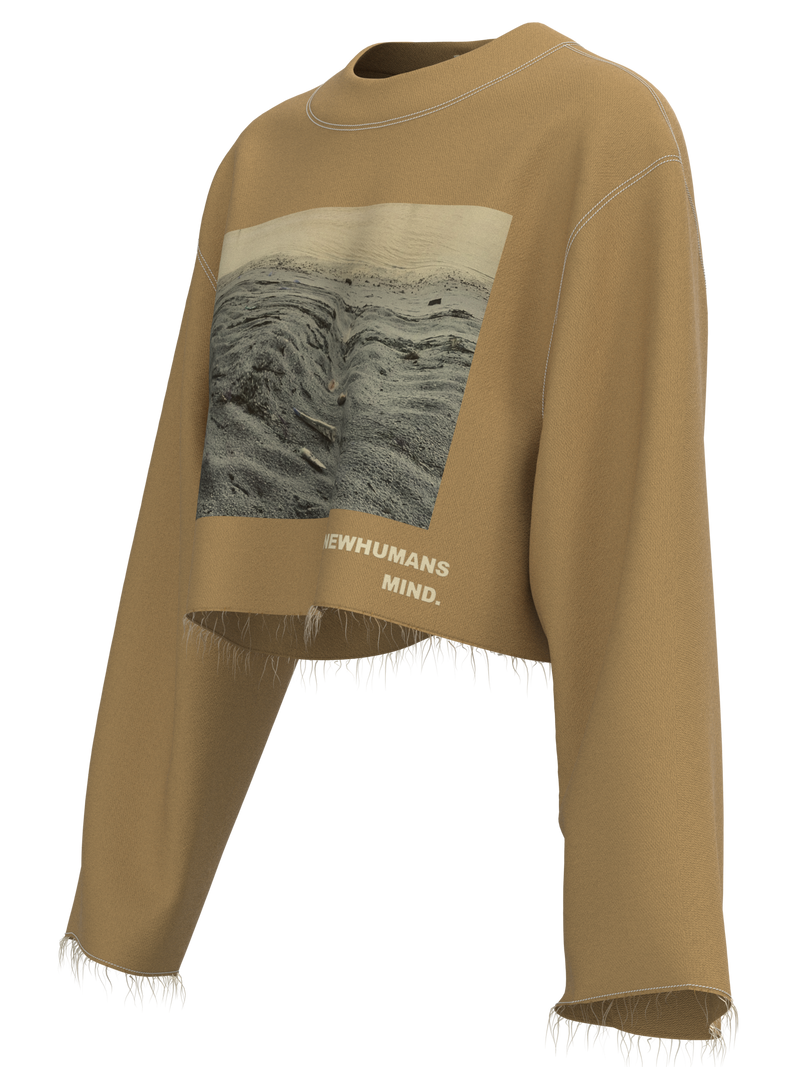 CROPPED SWEATSHIRT - “PLASTIC BEACH”