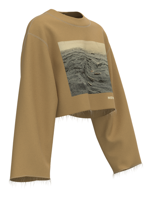 CROPPED SWEATSHIRT - “PLASTIC BEACH”