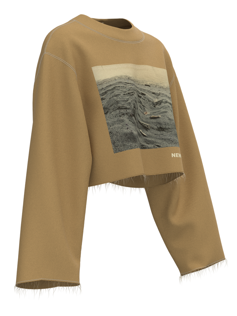 CROPPED SWEATSHIRT - “PLASTIC BEACH”