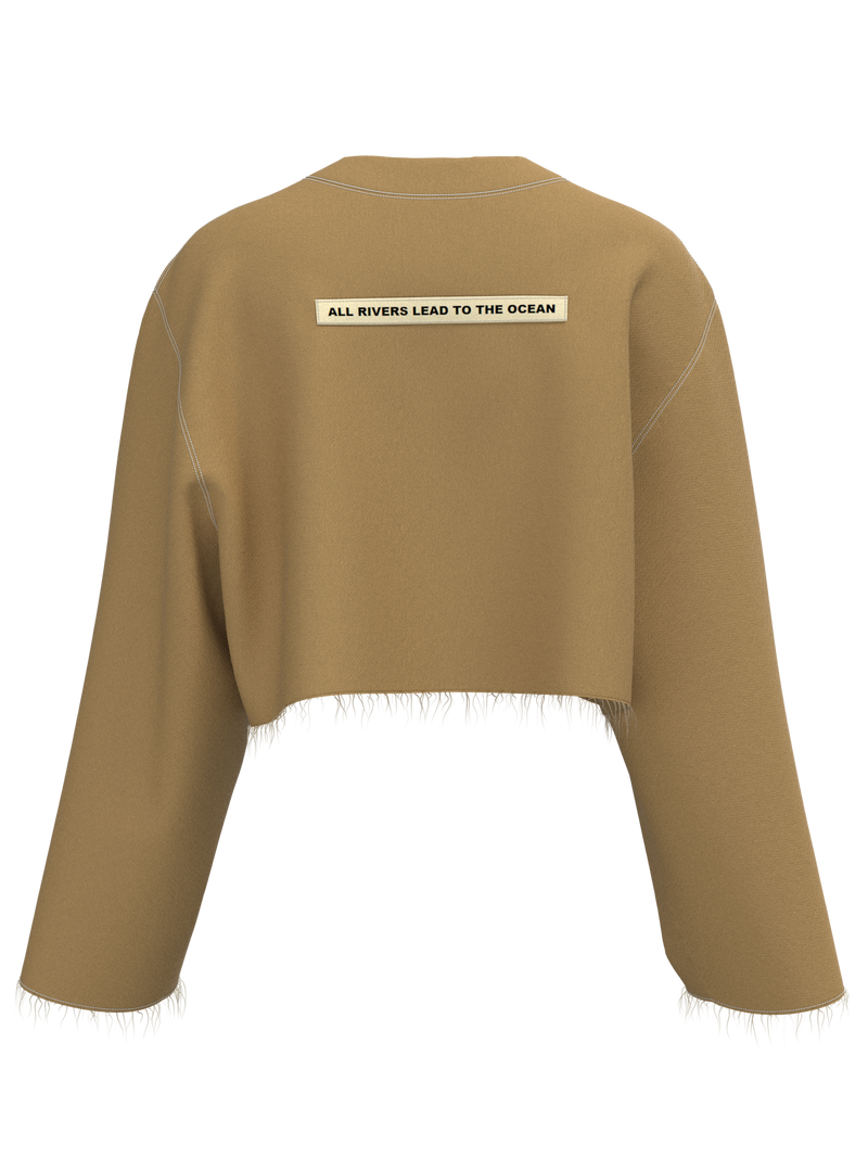 CROPPED SWEATSHIRT - “PLASTIC BEACH”