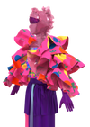 Pink balaclava outfit