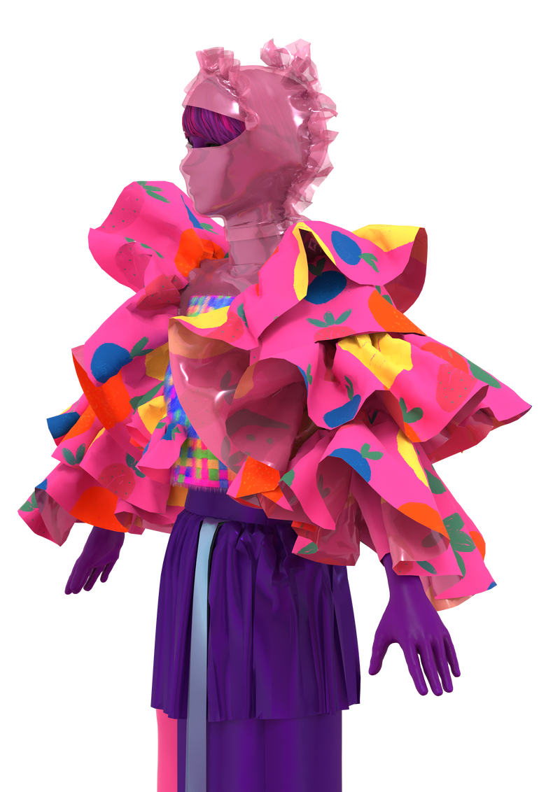 Pink balaclava outfit