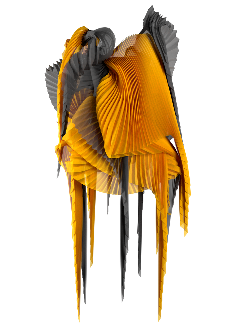 Pleated wings