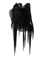 Pleated wings black