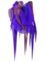 Pleated wings purple