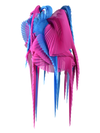 Pleated wings pink/blue