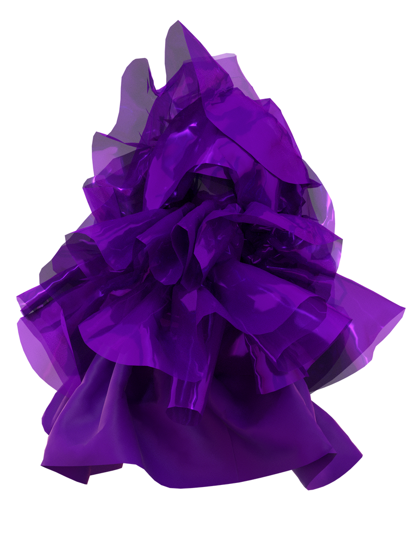 Purple ruffle dress