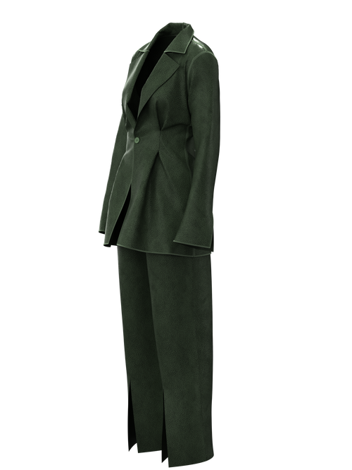 Leather Green Suit