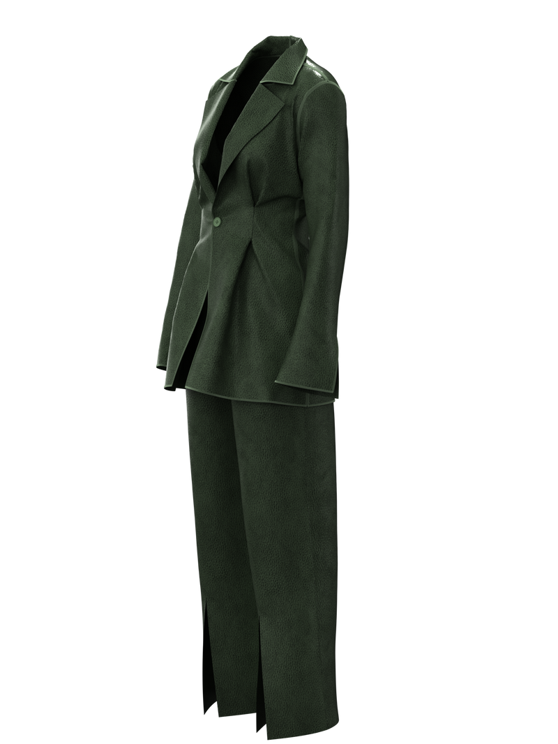 Leather Green Suit