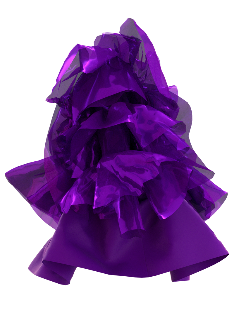 Purple ruffle dress