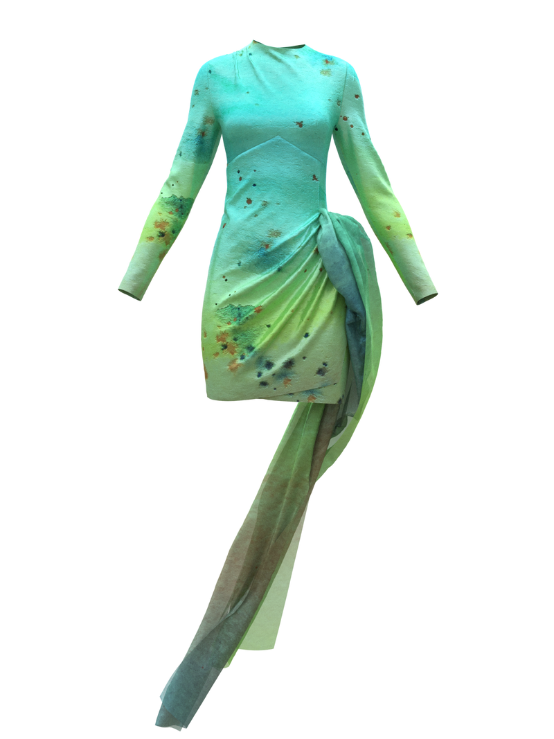 draped dress
