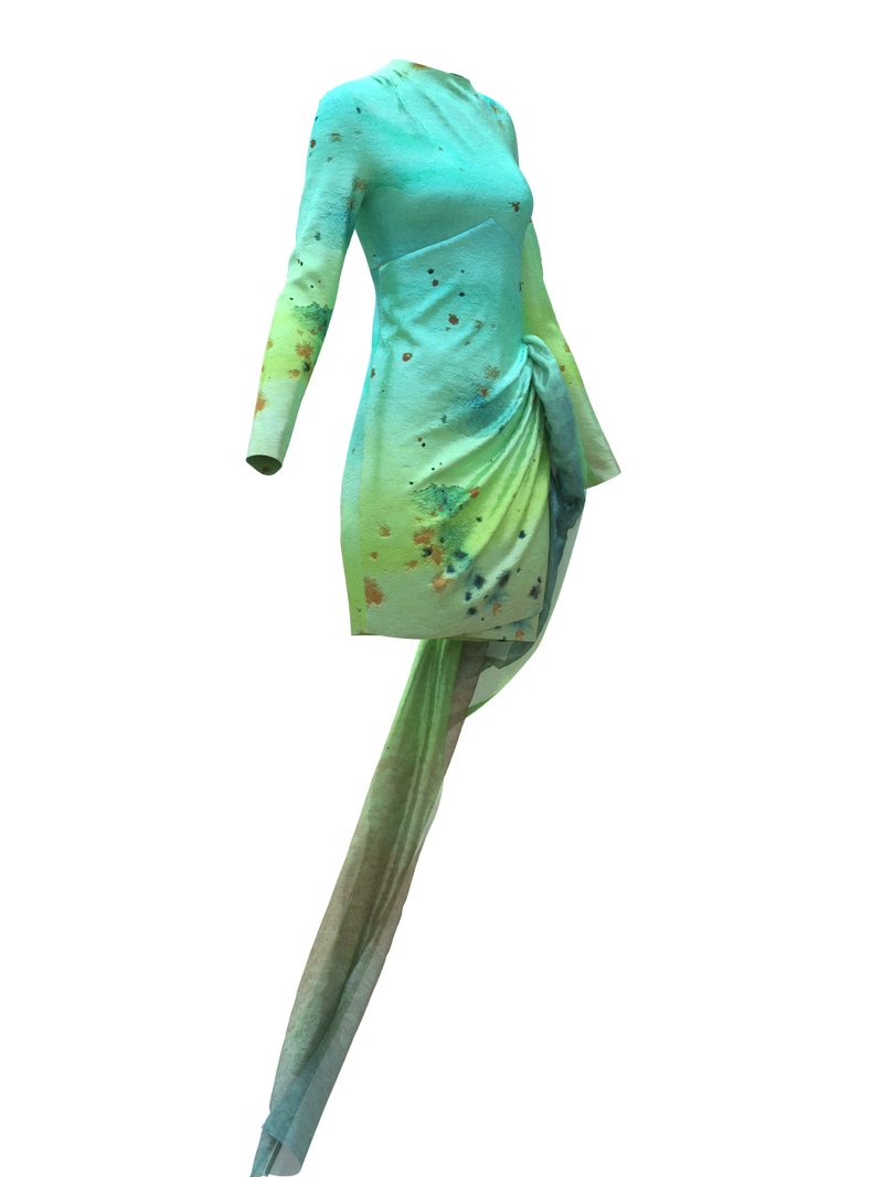 draped dress
