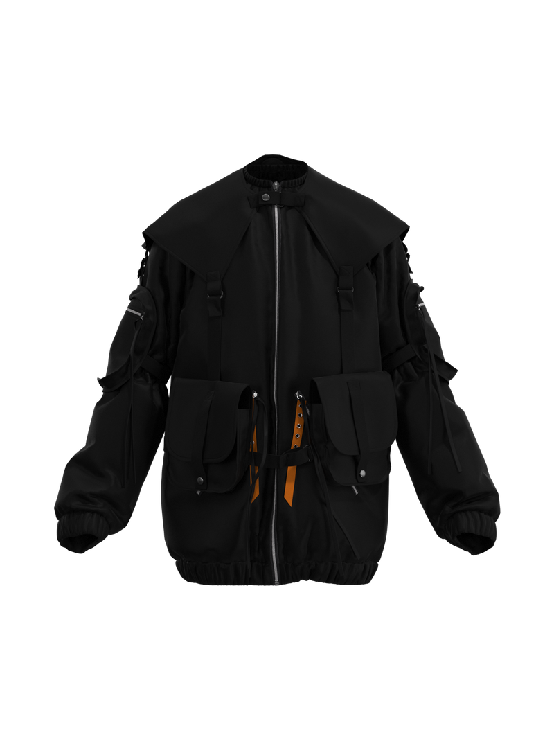 Bomber jacket w harness