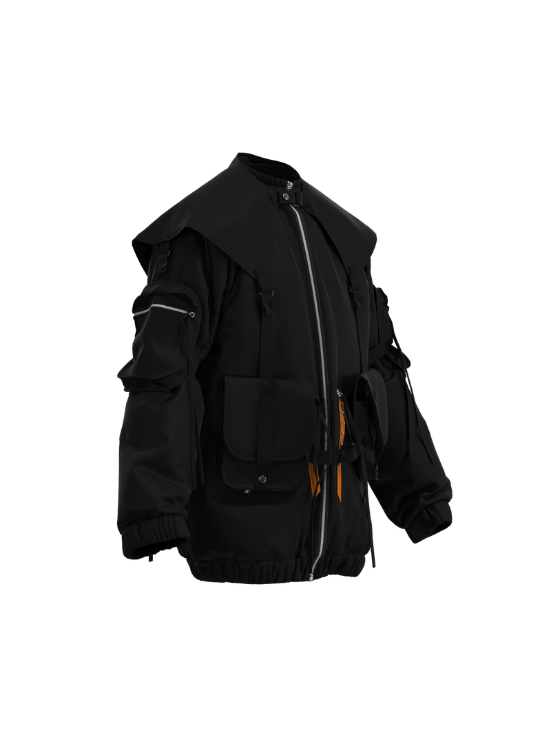Bomber jacket w harness