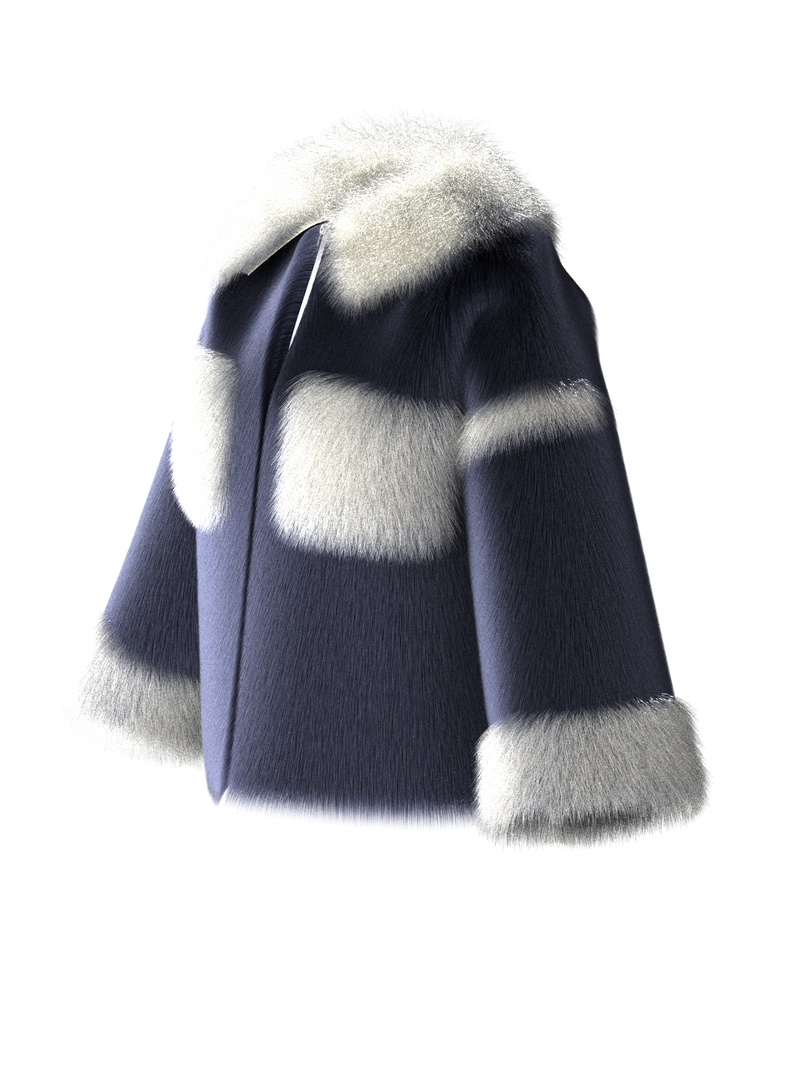 Sapphire Crop Furcoat