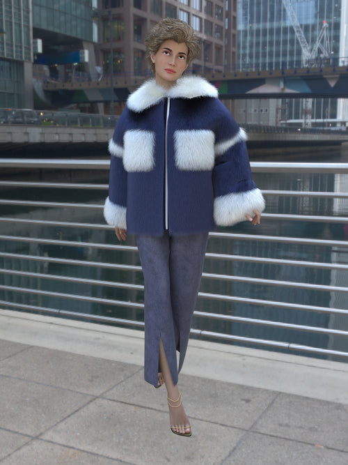 Sapphire Crop Furcoat