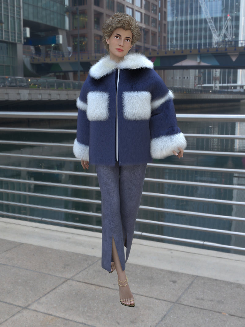 Sapphire Crop Furcoat