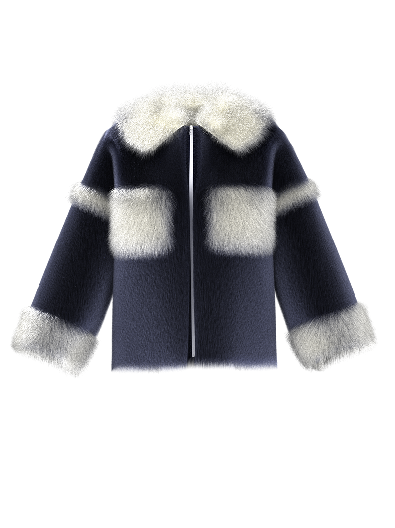 Sapphire Crop Furcoat
