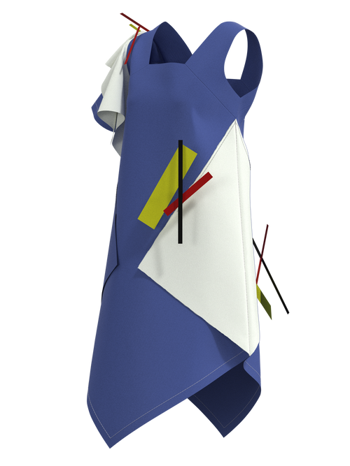 Malevich code dress blue