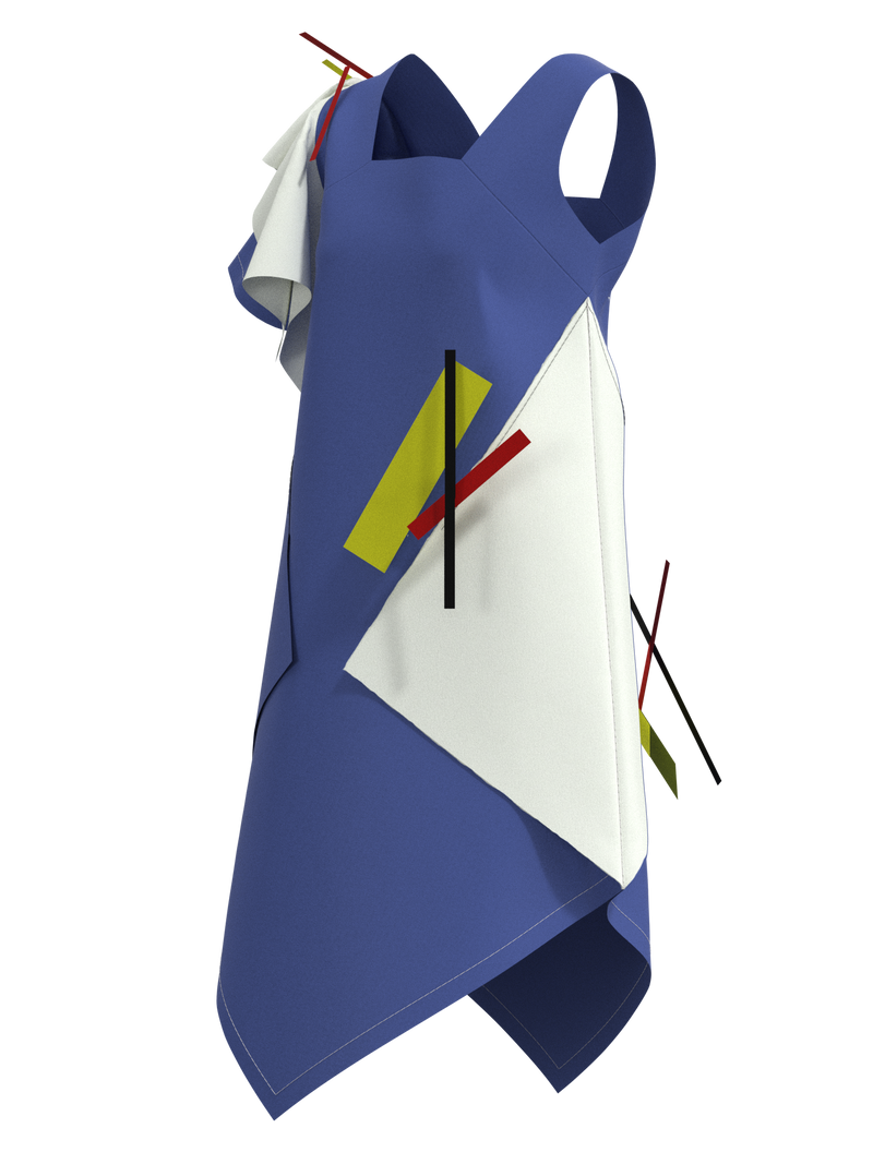 Malevich code dress blue