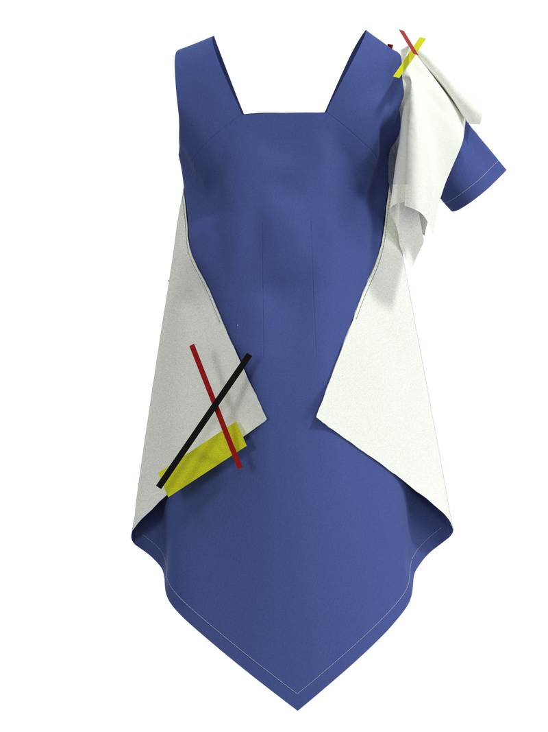 Malevich code dress blue