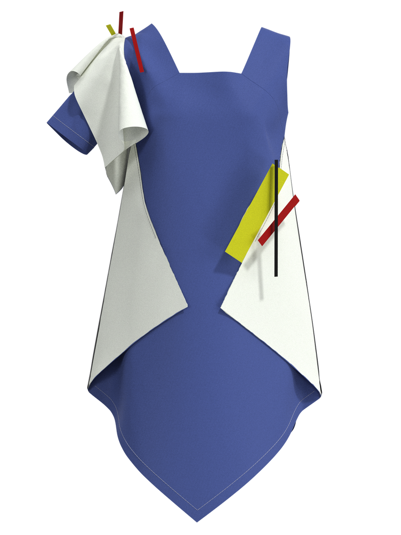 Malevich code dress blue