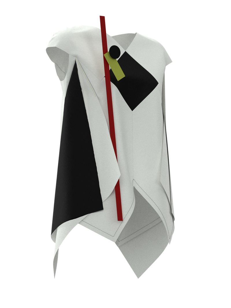 Avant garde blouse black