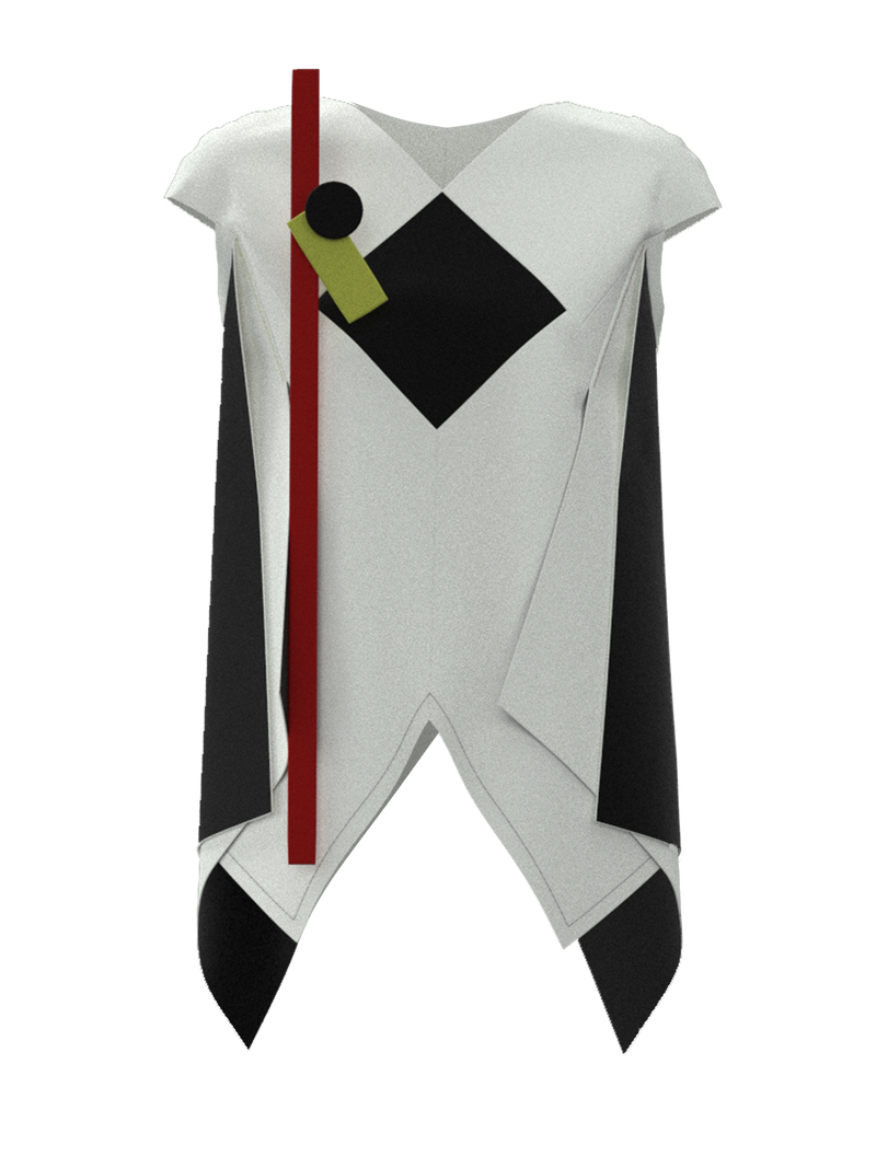 Avant garde blouse black