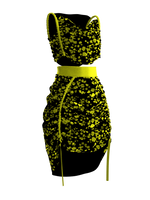 VICTORIA FLORAL CROP TOP AND MINI SET