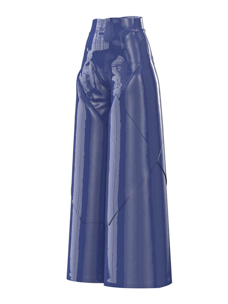 Geometric pants blue