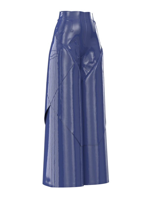 Geometric pants blue