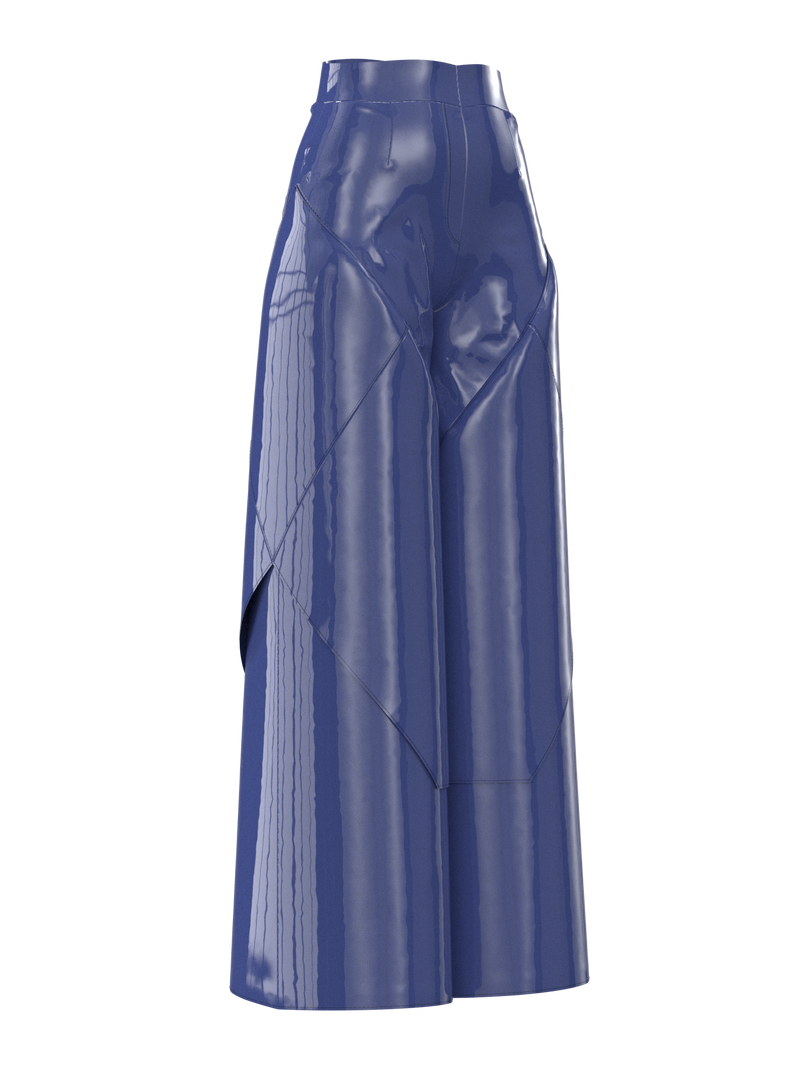 Geometric pants blue