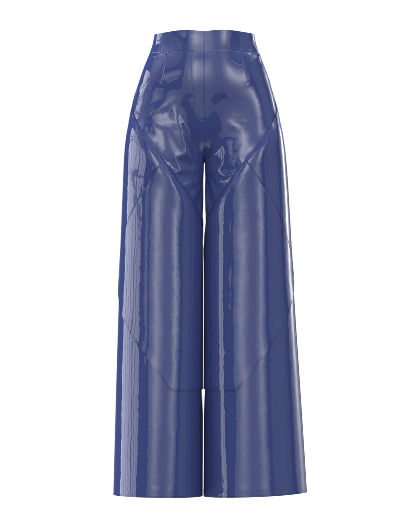 Geometric pants blue