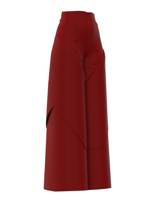Geometric pants red