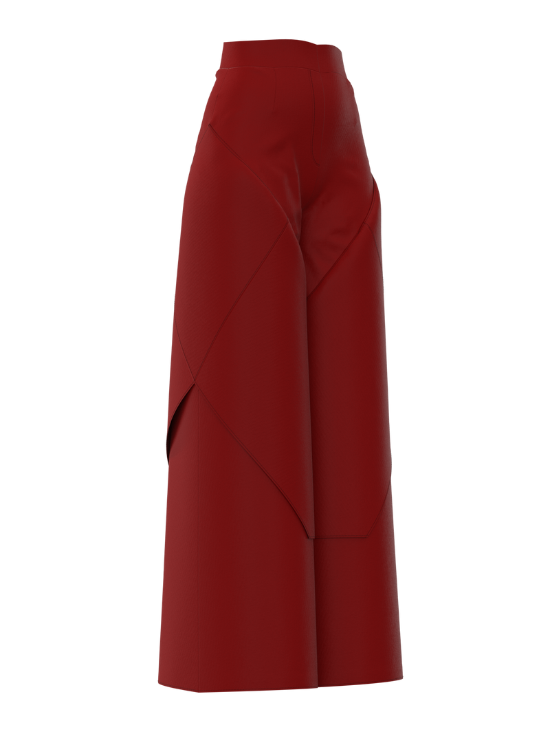 Geometric pants red