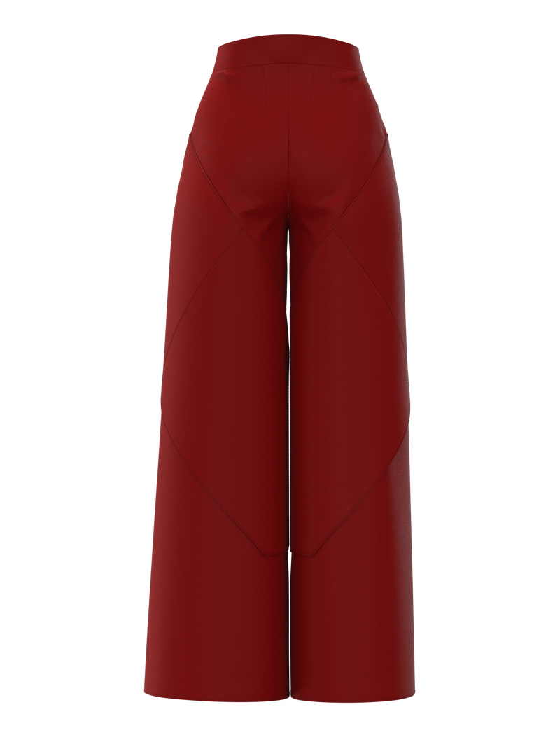 Geometric pants red