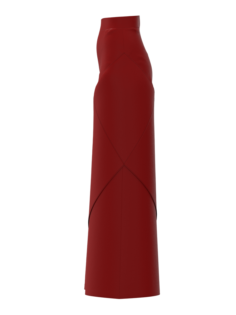 Geometric pants red