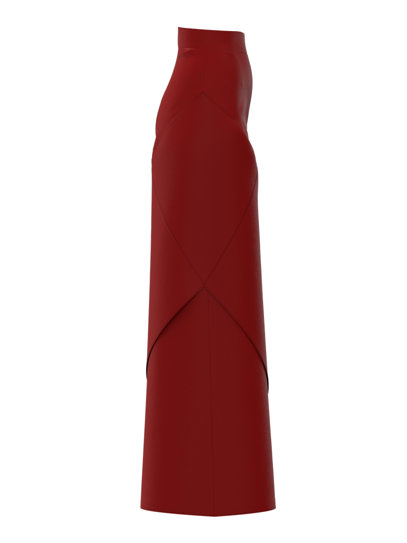 Geometric pants red
