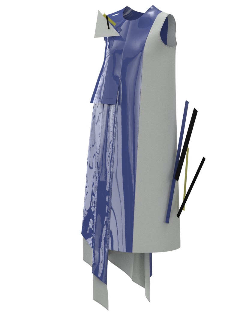 Kandinsky code dress blue