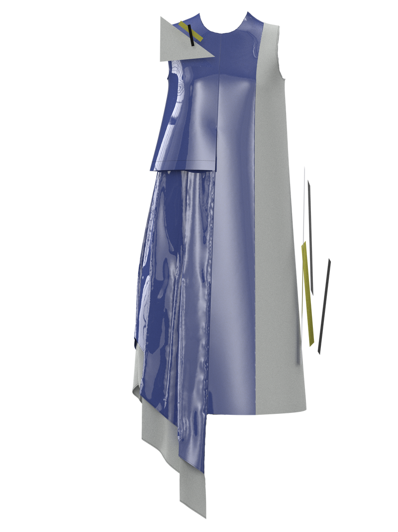 Kandinsky code dress blue
